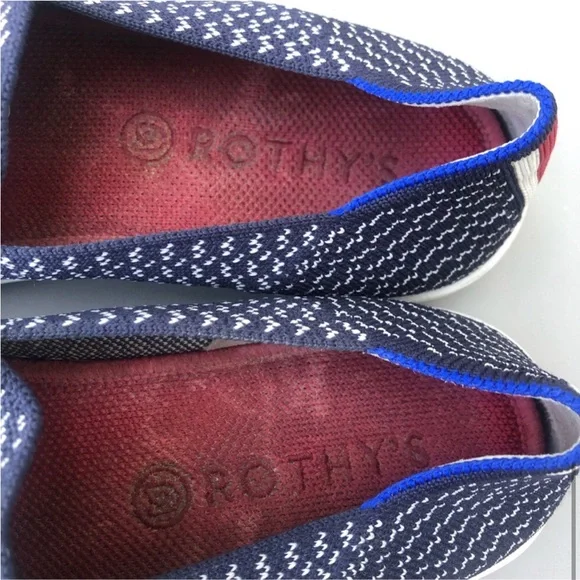 Rothy’s Blue White The Slip On Sneaker. Size 9. - Picture 7 of 9
